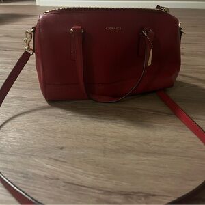 Coach Cherry Red Leather Satchel
